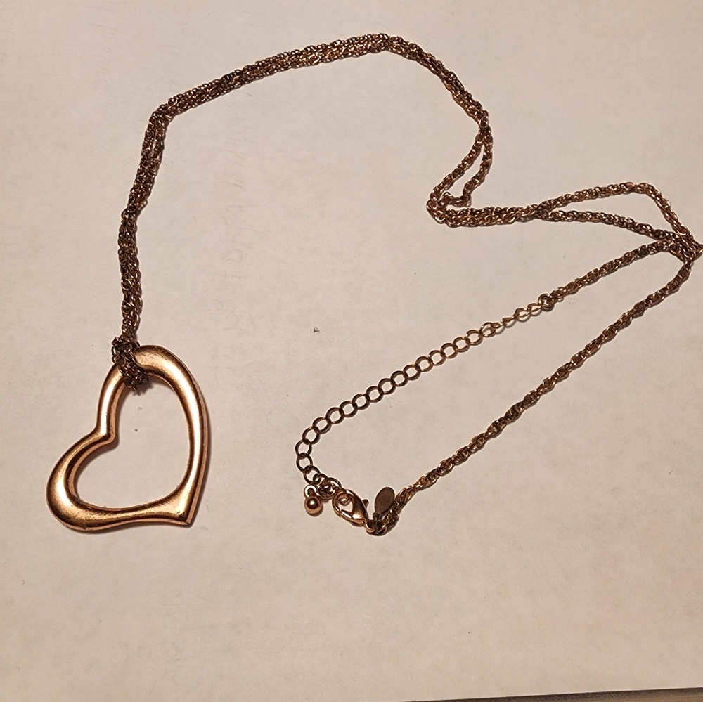 Premier  Designs Rose Gold Heart Necklace